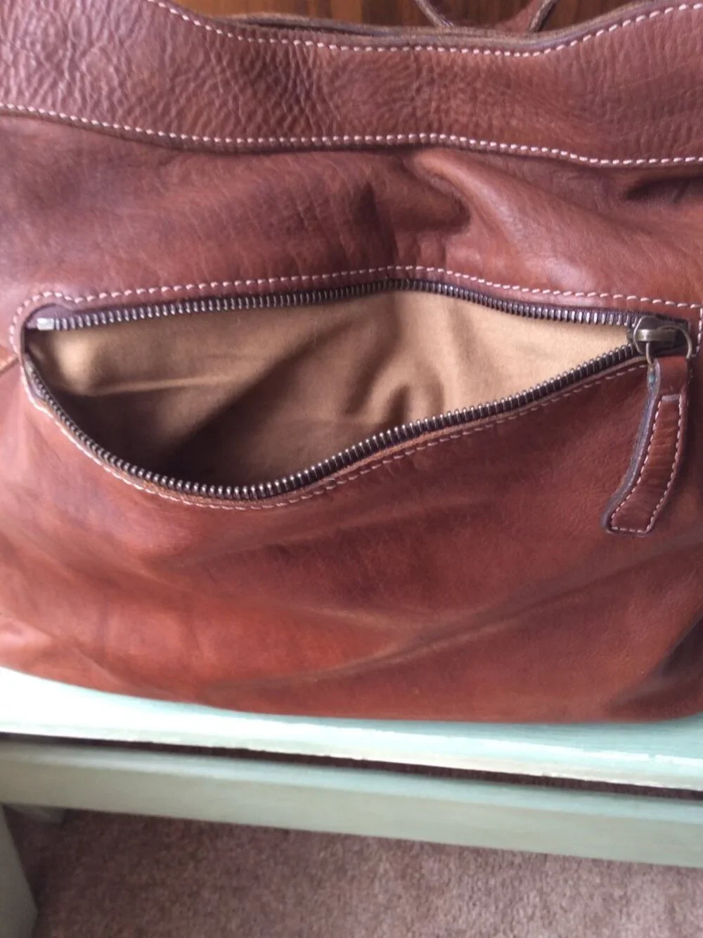 Vintage Banana Republic Ashbury Leather Hobo Saddlebag Bag